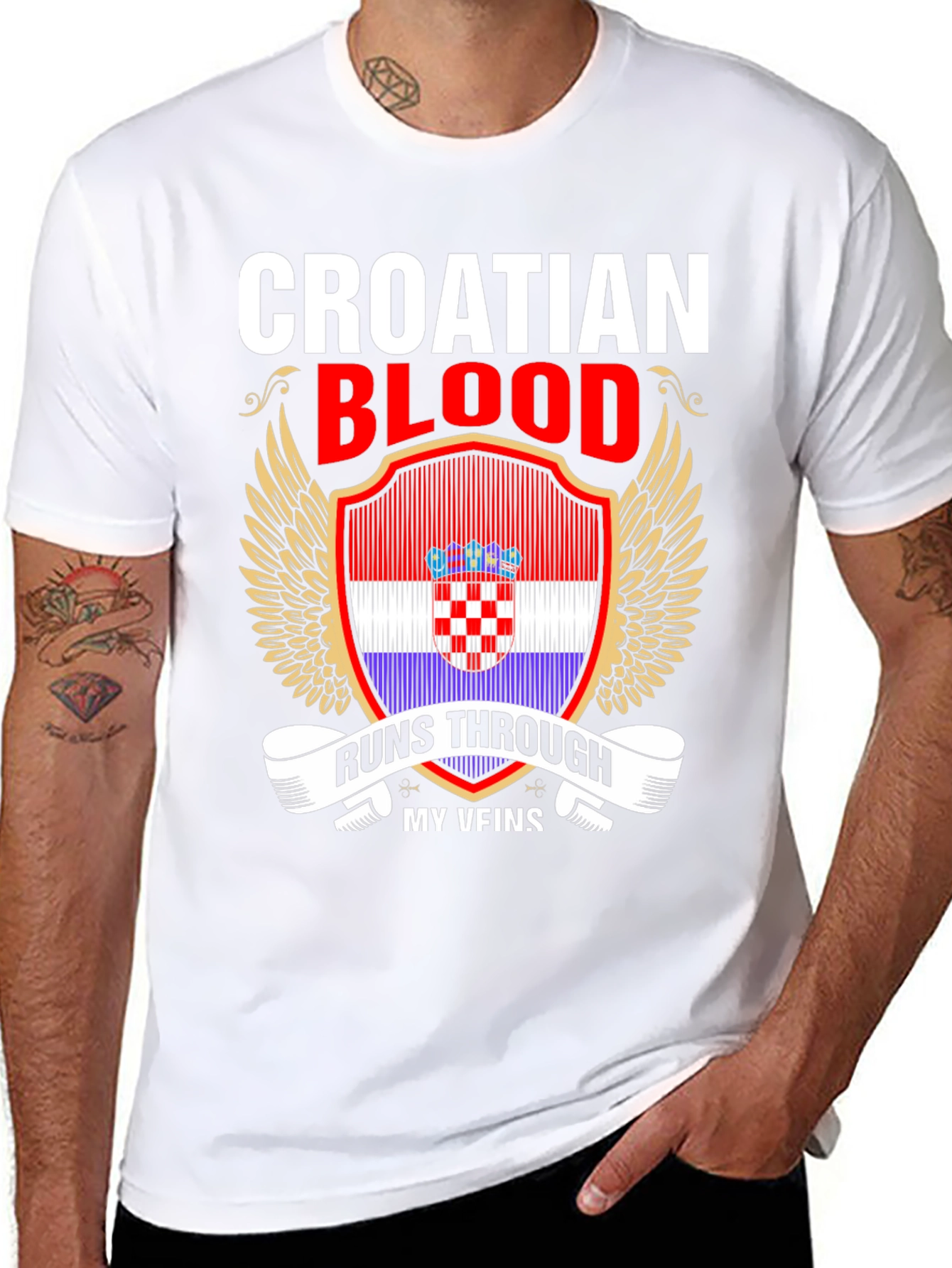 Croatian Blood Runs Through My Veins T-Shirt