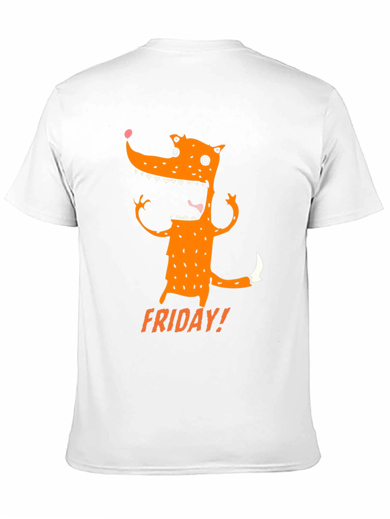 Funny Friday Fox Graphic Tee - Black