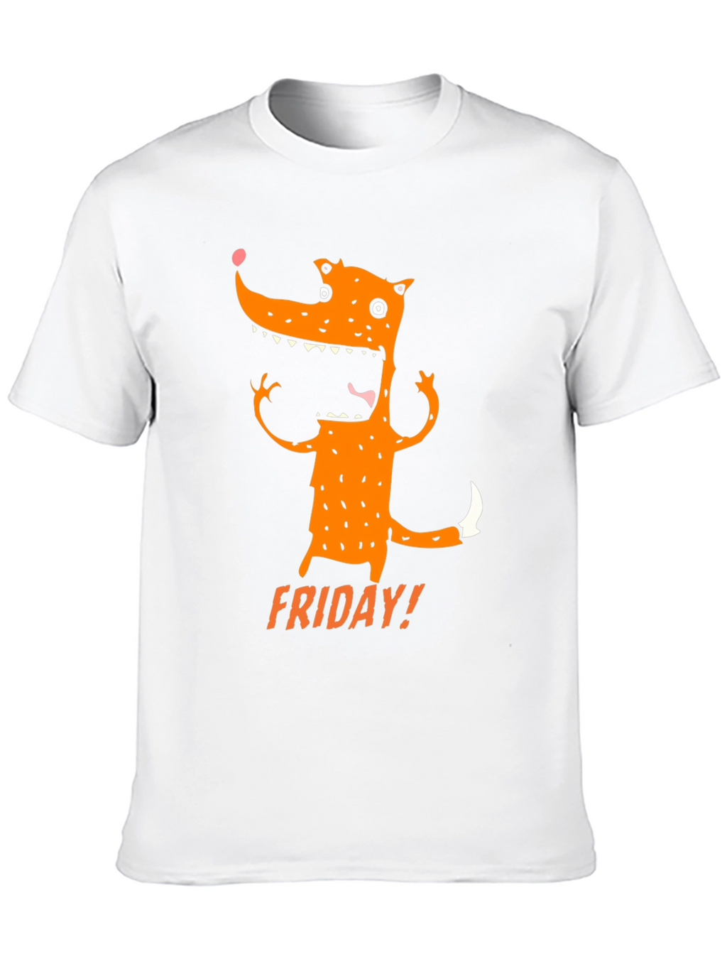 Funny Friday Fox Graphic Tee - Black