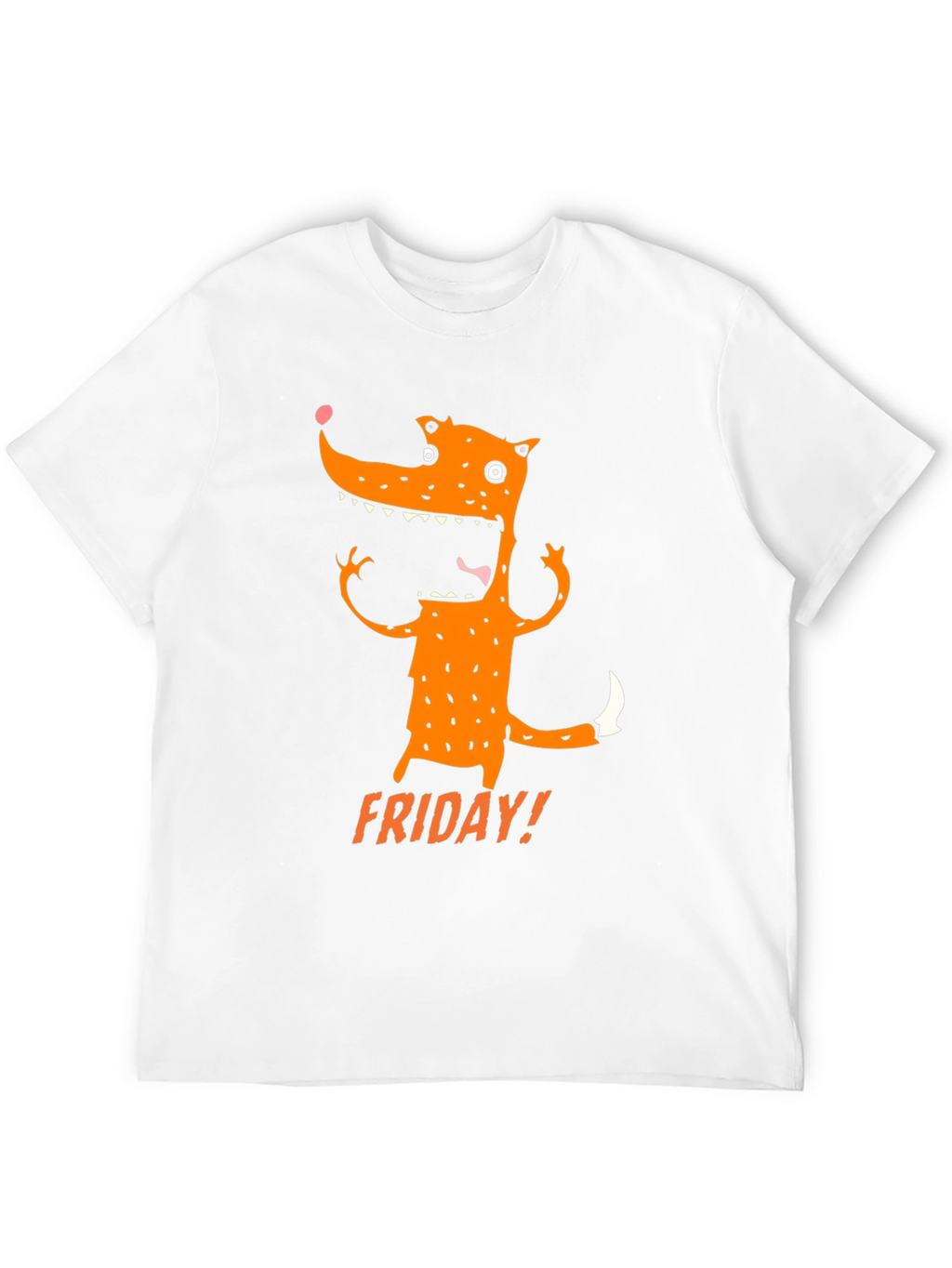 Funny Friday Fox Graphic Tee - Black