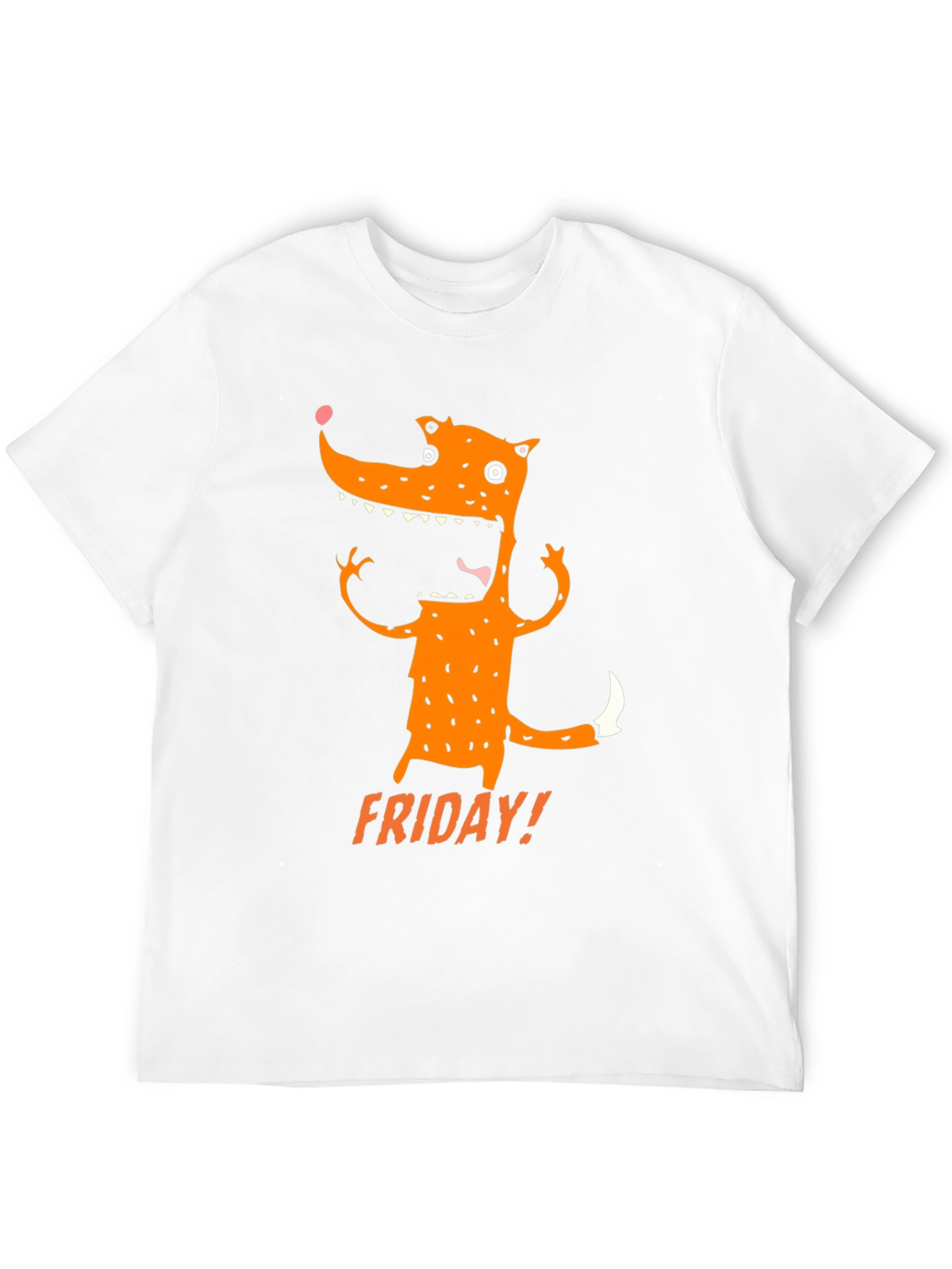 Funny Friday Fox Graphic Tee - Black