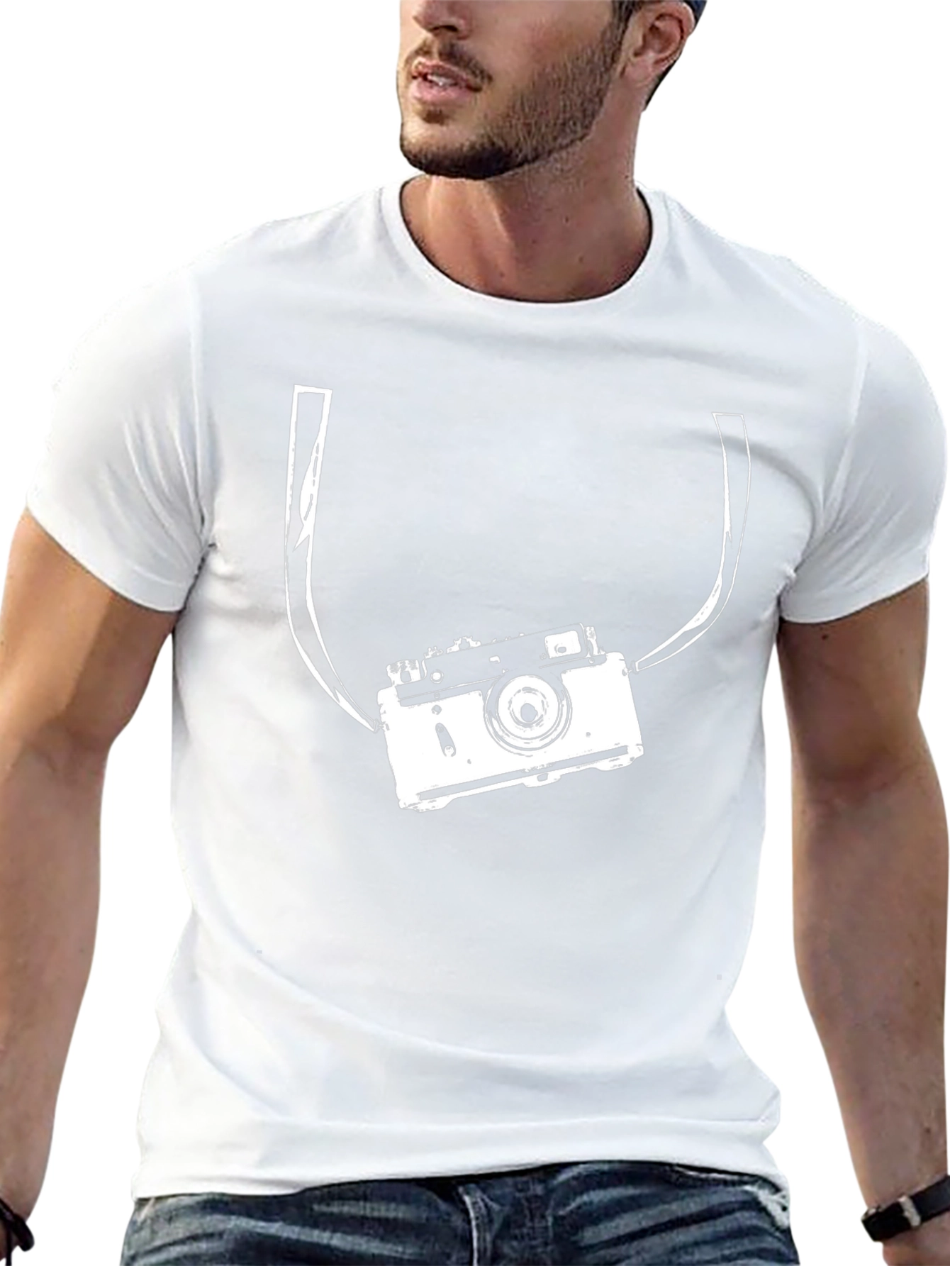 Retro Camera Graphic T-Shirt - Classic Style