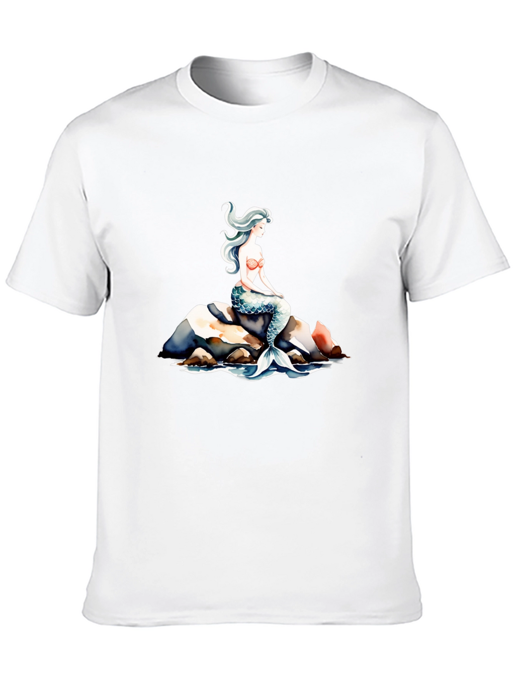 Mermaid Graphic T-Shirt - Black Cotton Tee