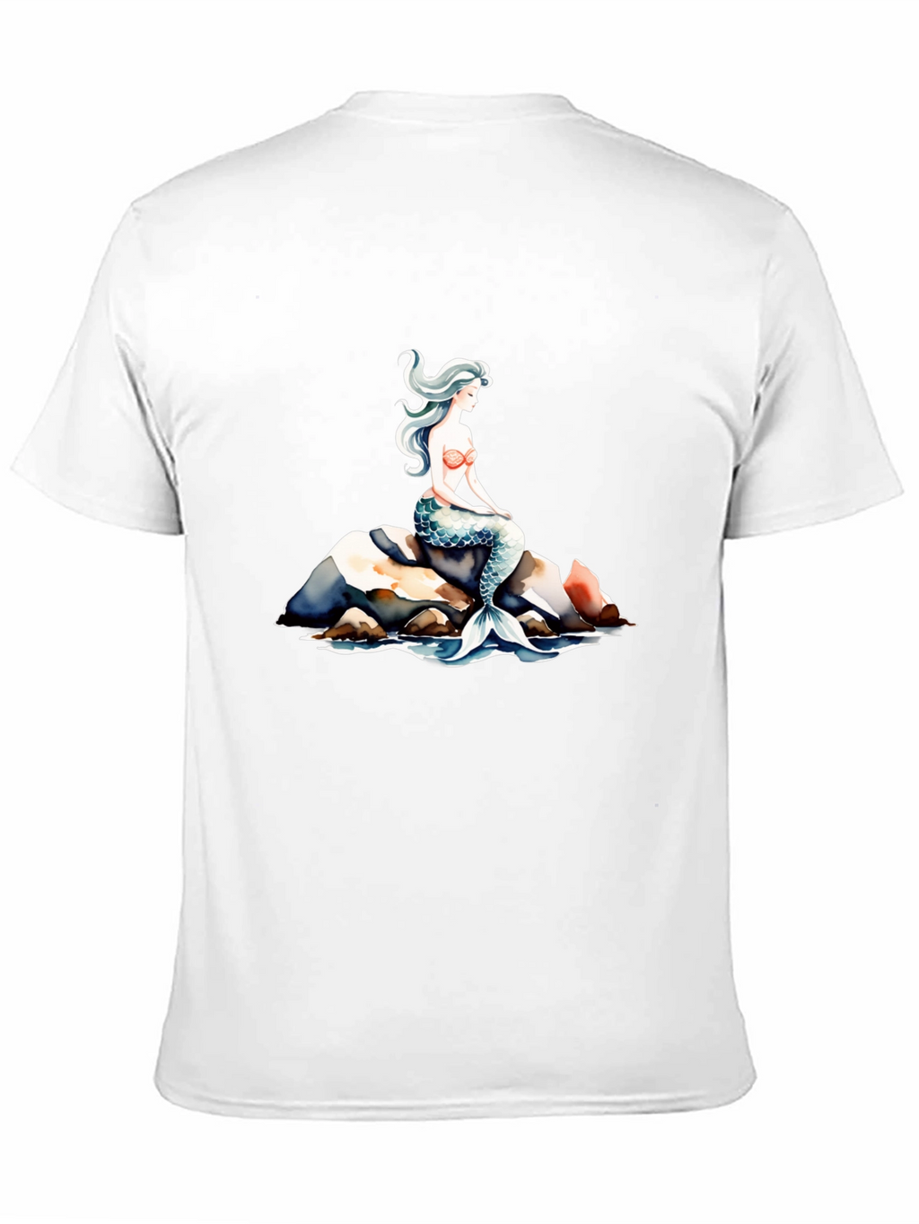 Mermaid Graphic T-Shirt - Black Cotton Tee