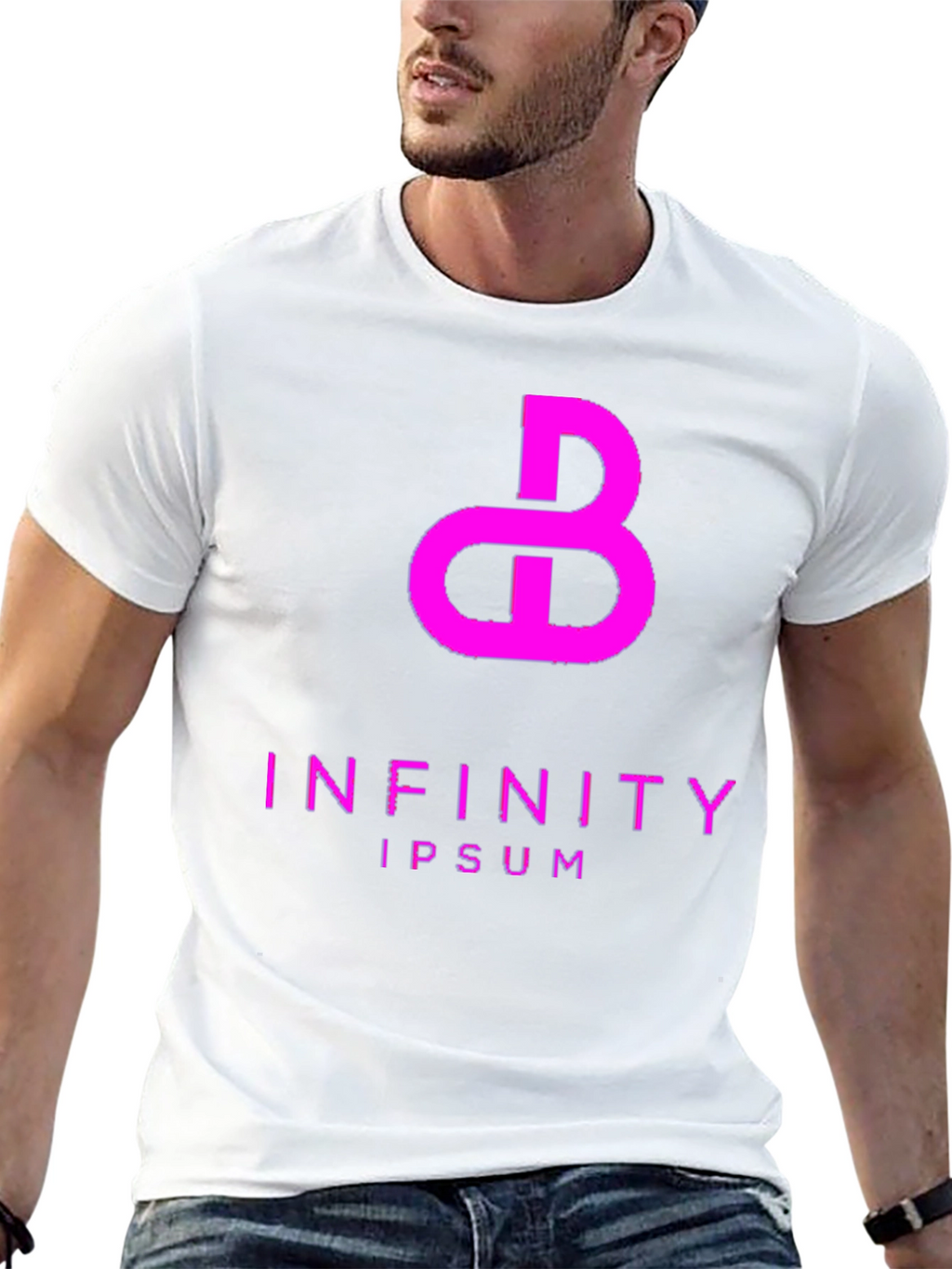 Abstract Infinity Graphic Tee - Black