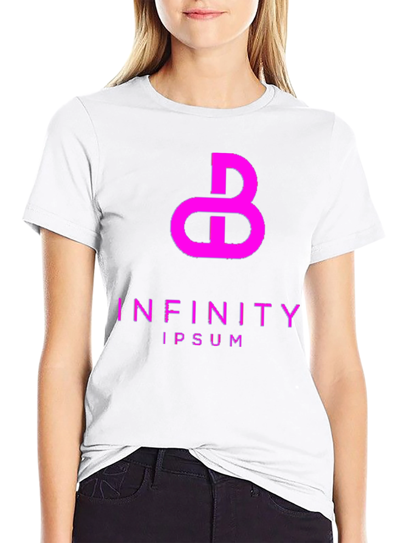 Abstract Infinity Graphic Tee - Black