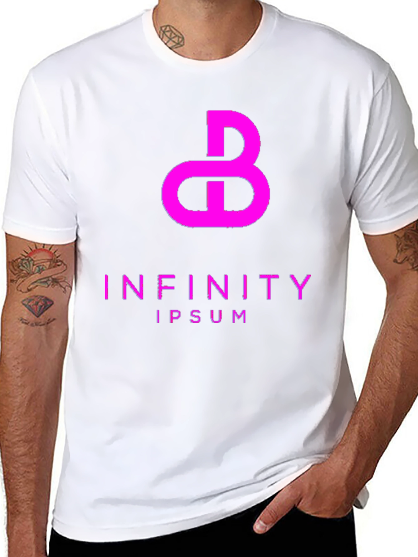 Abstract Infinity Graphic Tee - Black