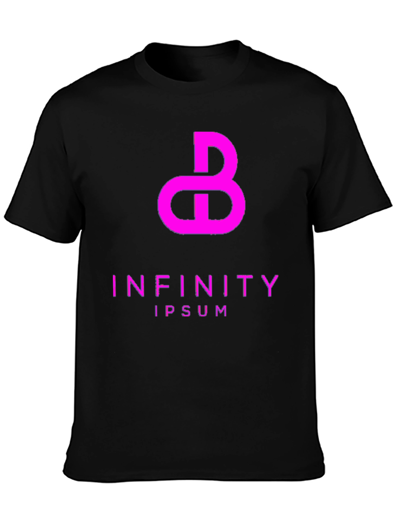Abstract Infinity Graphic Tee - Black