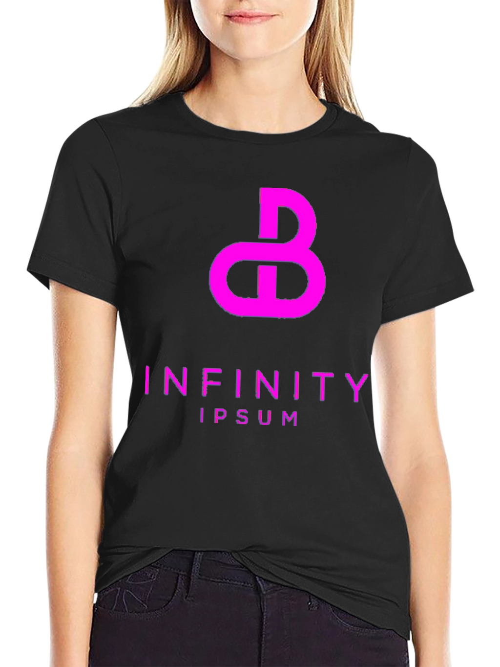 Abstract Infinity Graphic Tee - Black