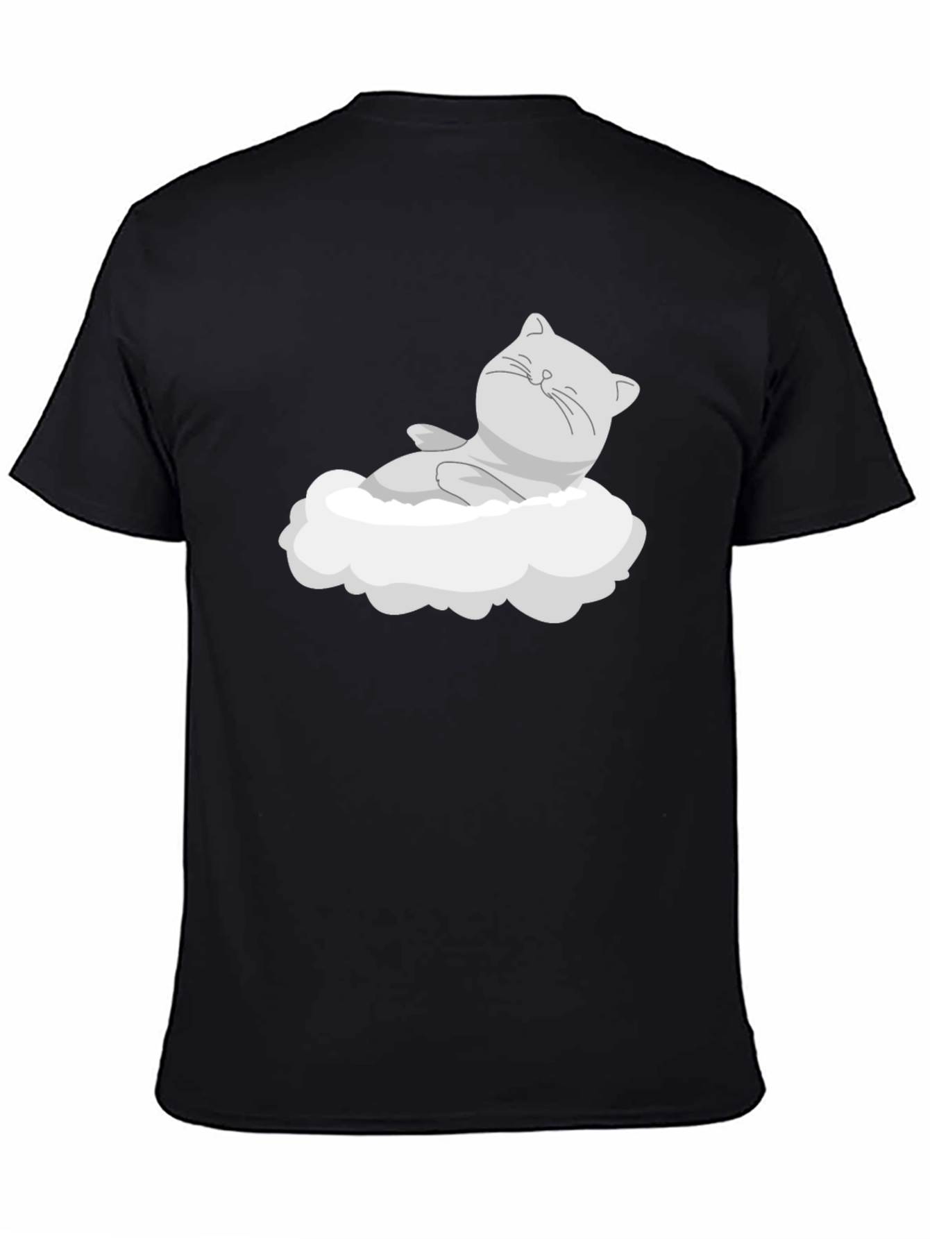 Lazy Cat on Cloud T-Shirt - Relaxed Graphic Tee