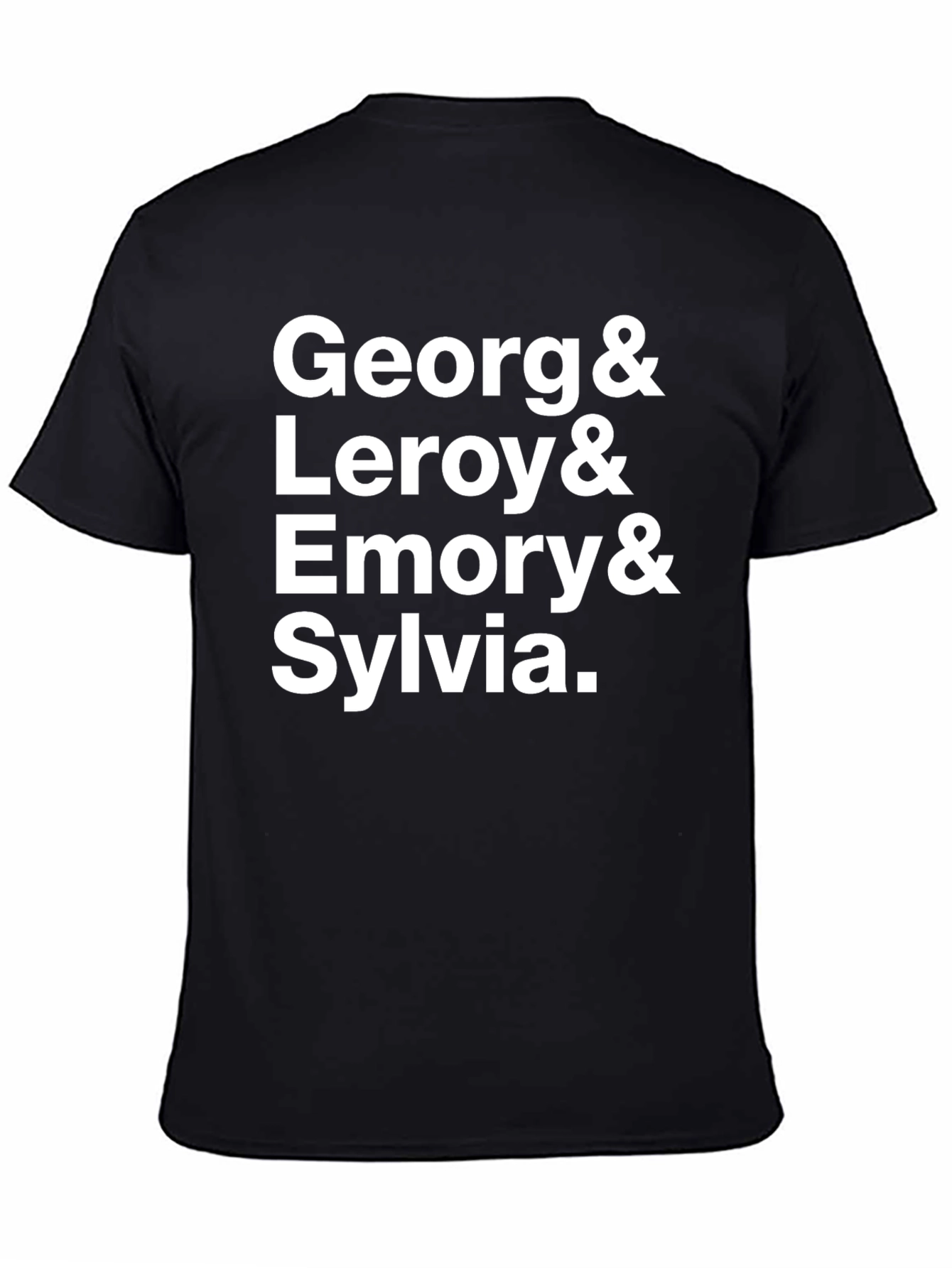 Georg & Leroy & Emory & Sylvia Black T-Shirt