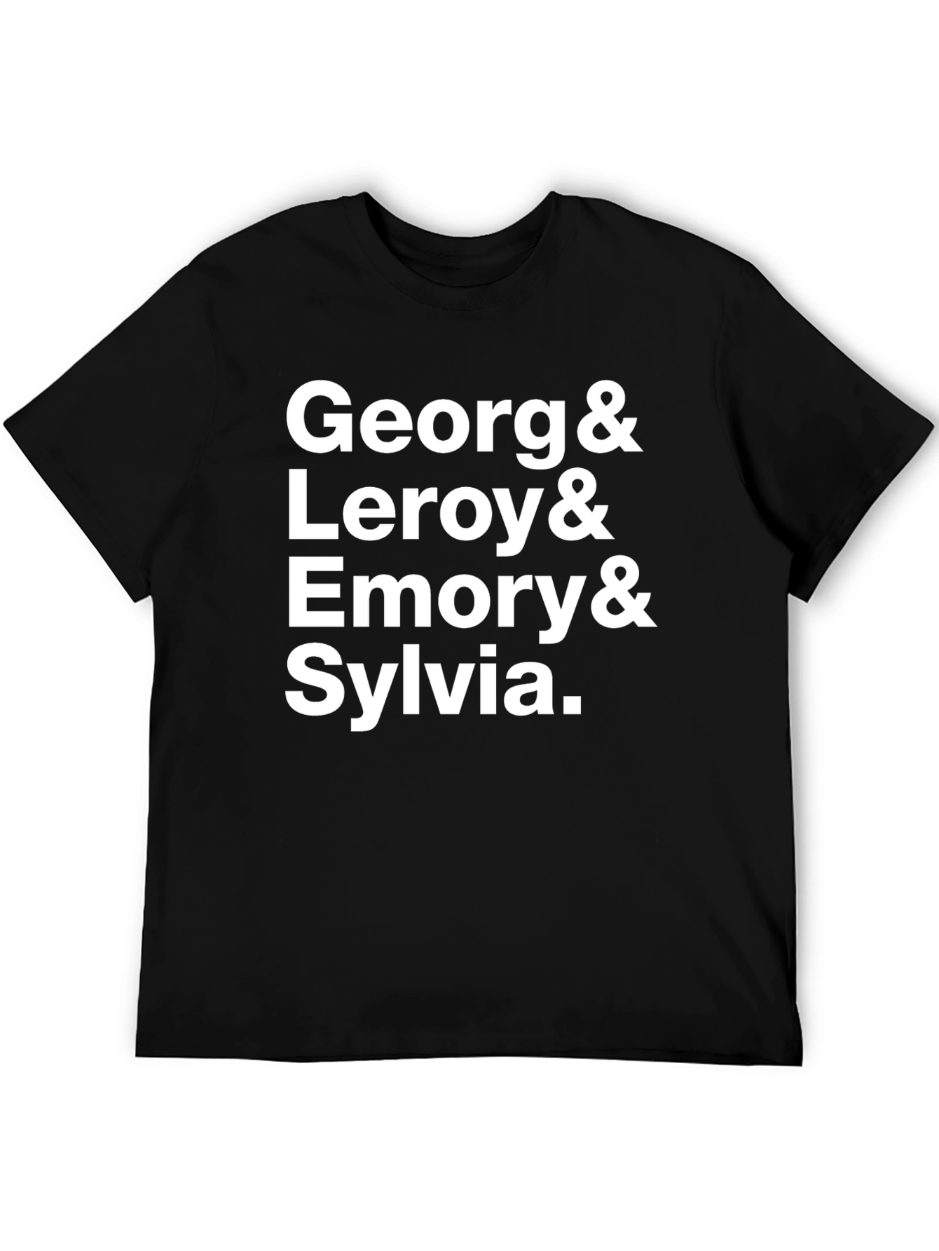 Georg & Leroy & Emory & Sylvia Black T-Shirt