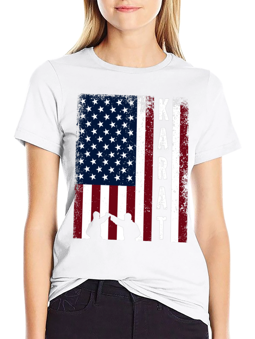 Karate USA Flag Graphic T-Shirt