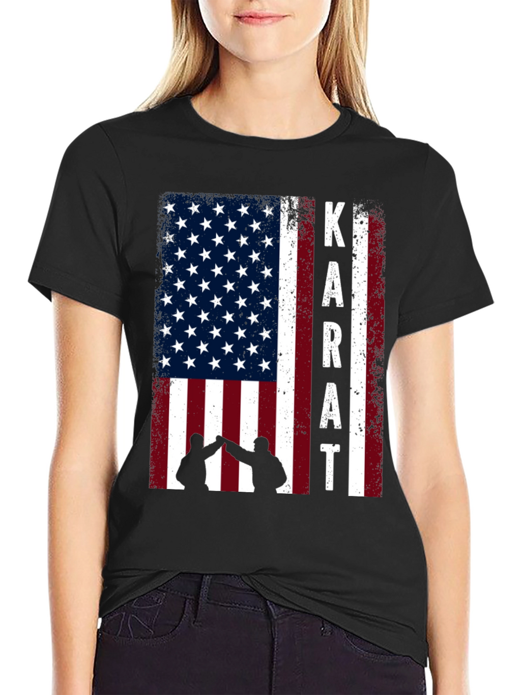 Karate USA Flag Graphic T-Shirt