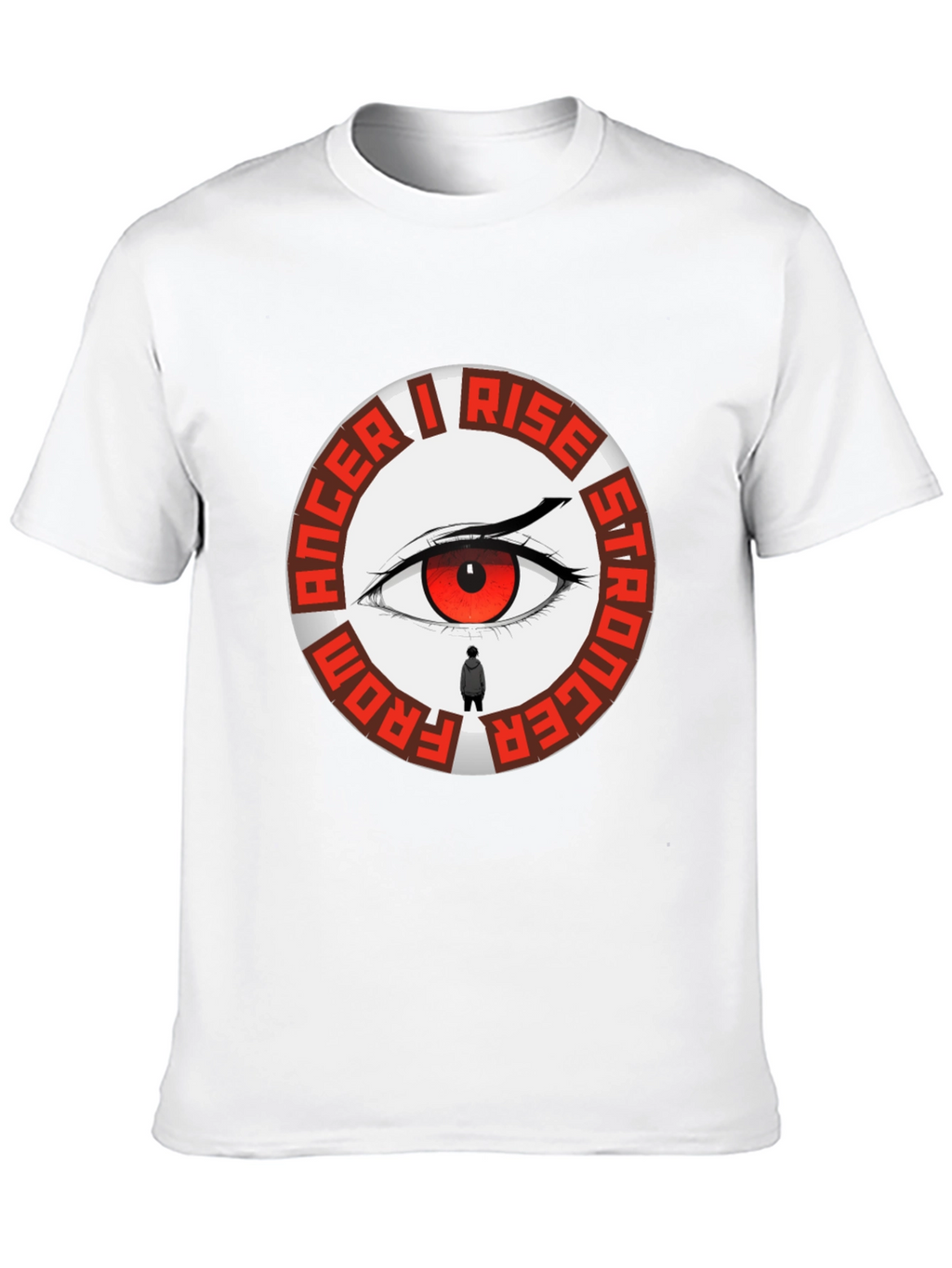 Anger I Rise Stronger Eye Graphic Tee - Black