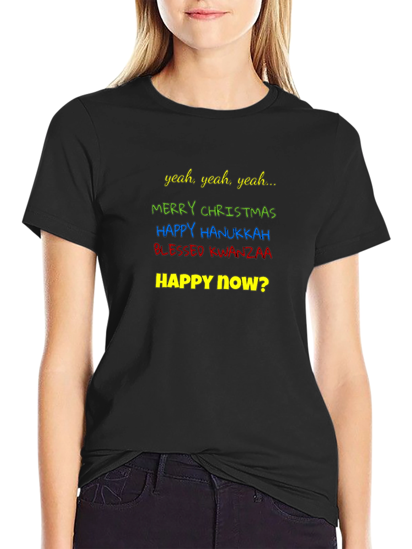 Festive Holiday T-Shirt - Christmas Hanukkah & Kwanzaa