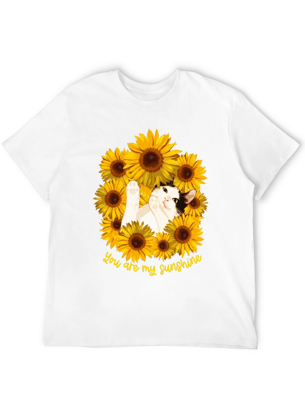 You Are My Sunshine Cat Sunflower T-Shirt