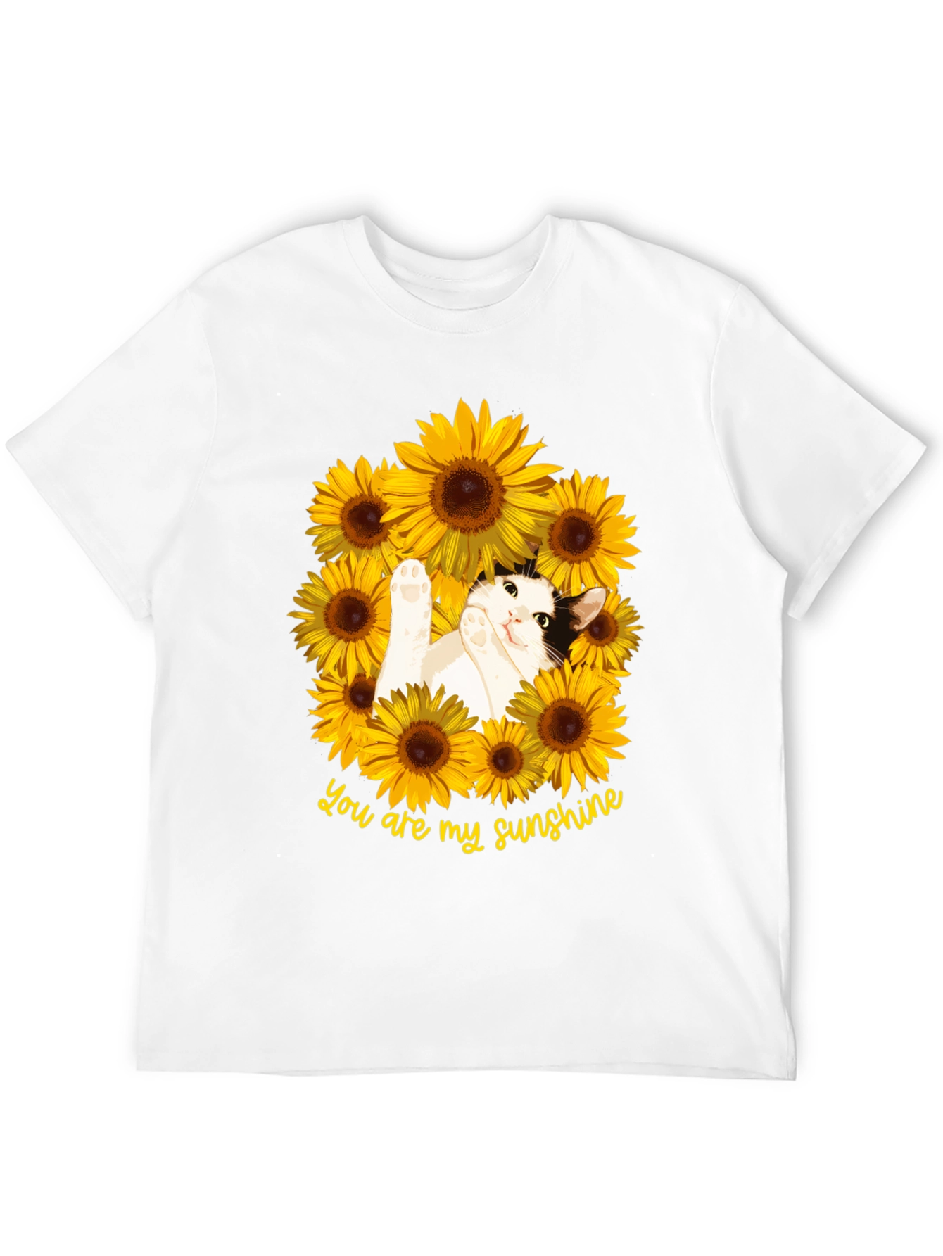 You Are My Sunshine Cat Sunflower T-Shirt