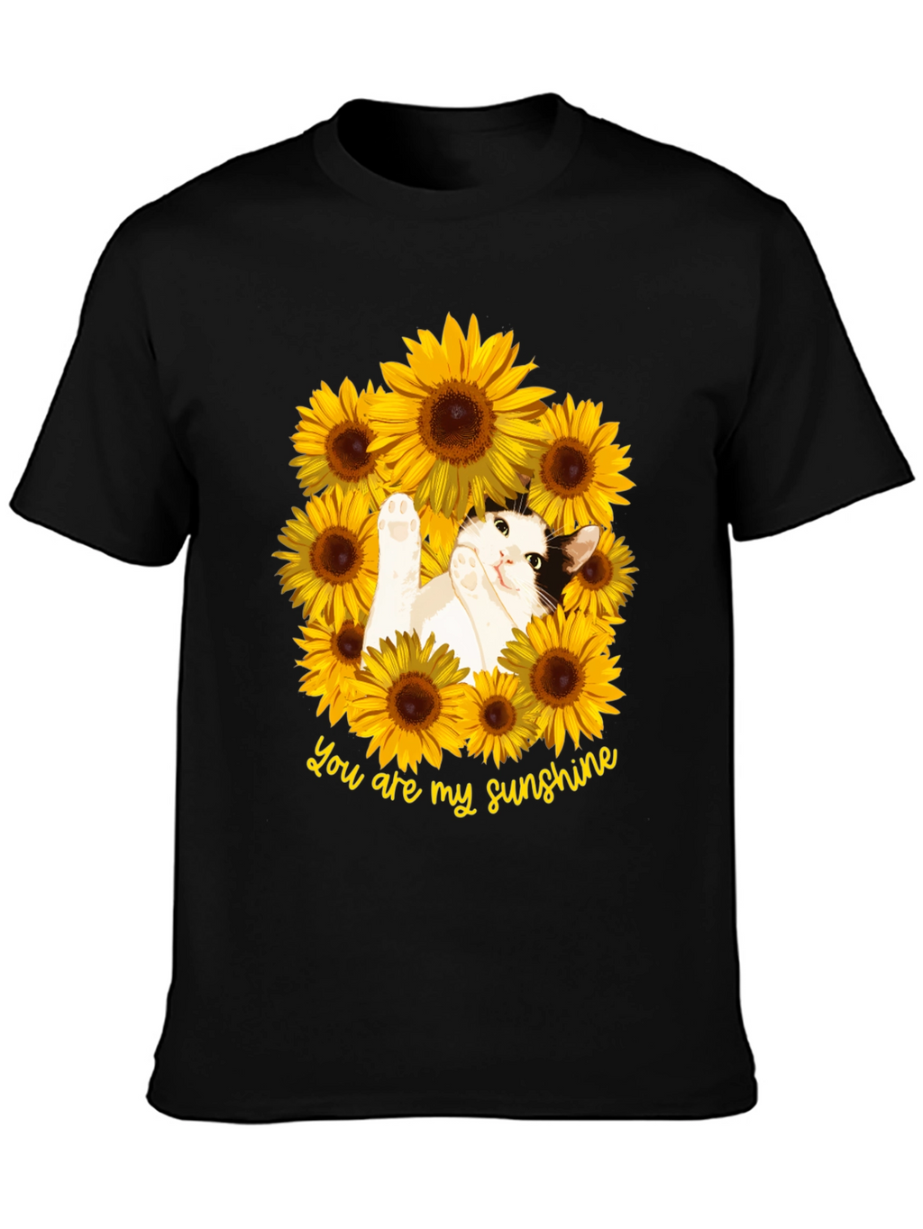 You Are My Sunshine Cat Sunflower T-Shirt