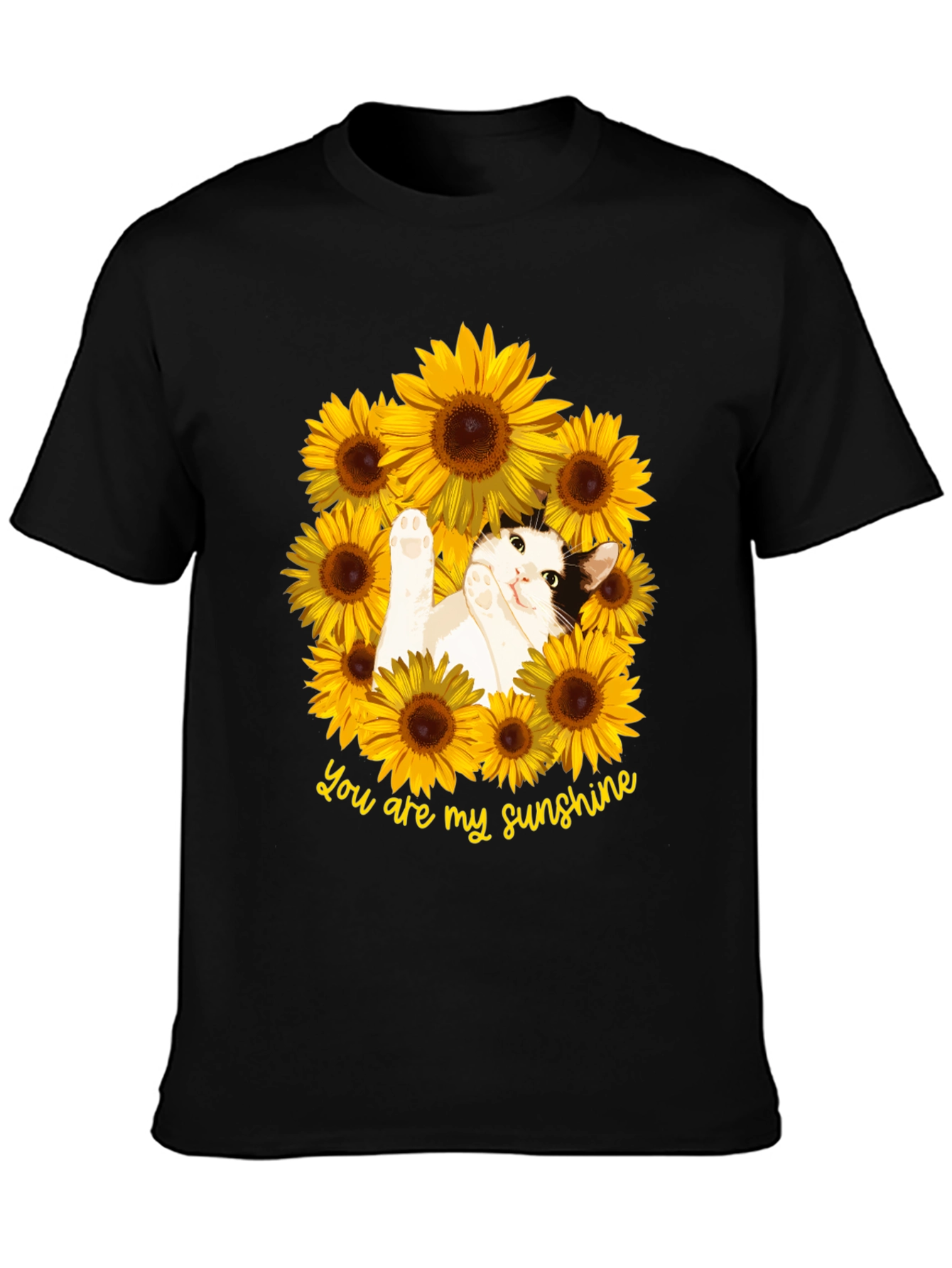 You Are My Sunshine Cat Sunflower T-Shirt