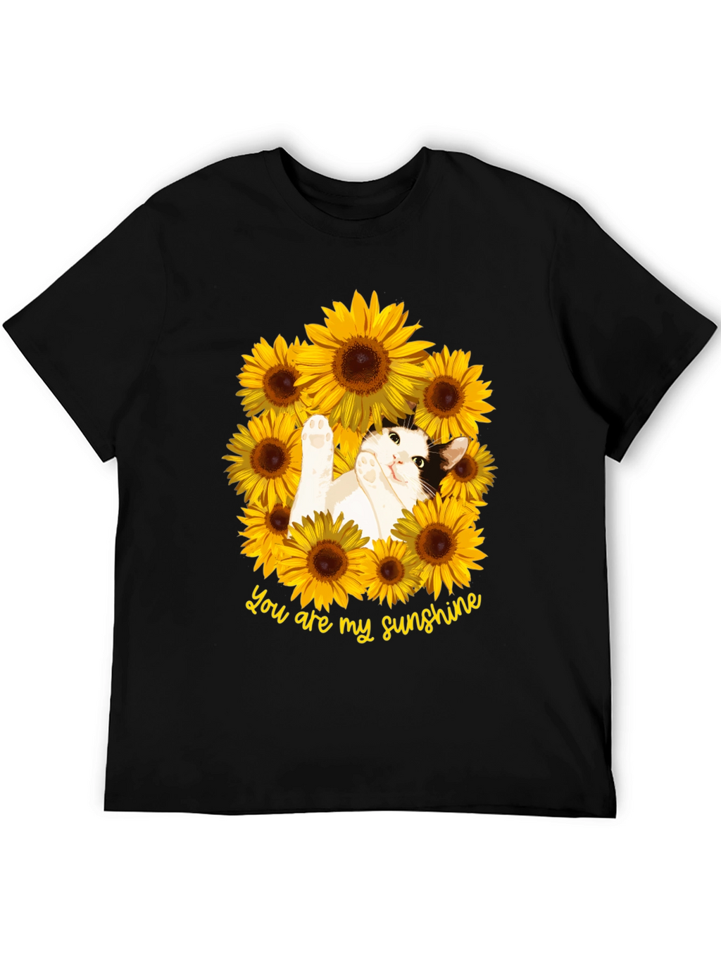 You Are My Sunshine Cat Sunflower T-Shirt