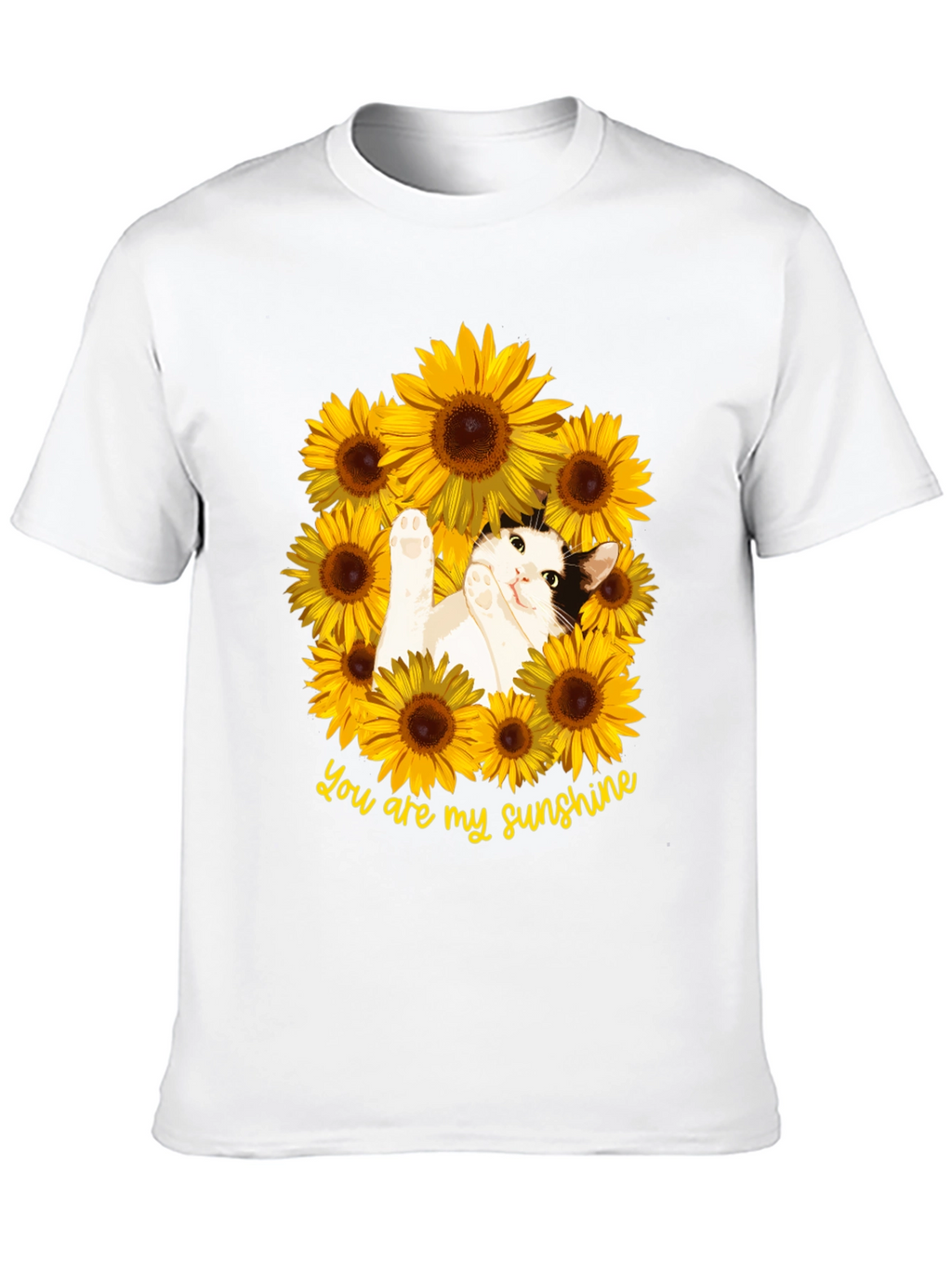 You Are My Sunshine Cat Sunflower T-Shirt