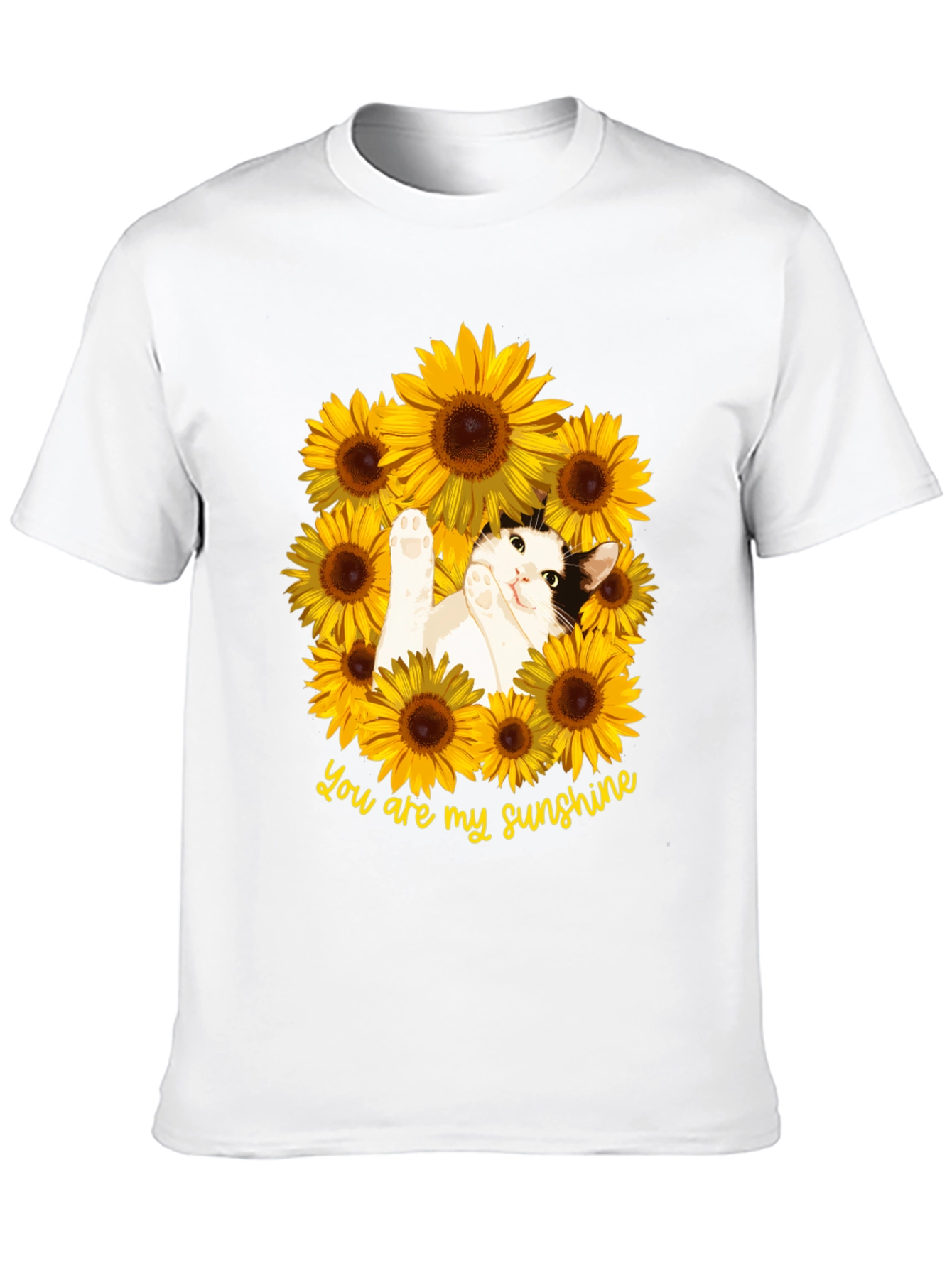 You Are My Sunshine Cat Sunflower T-Shirt