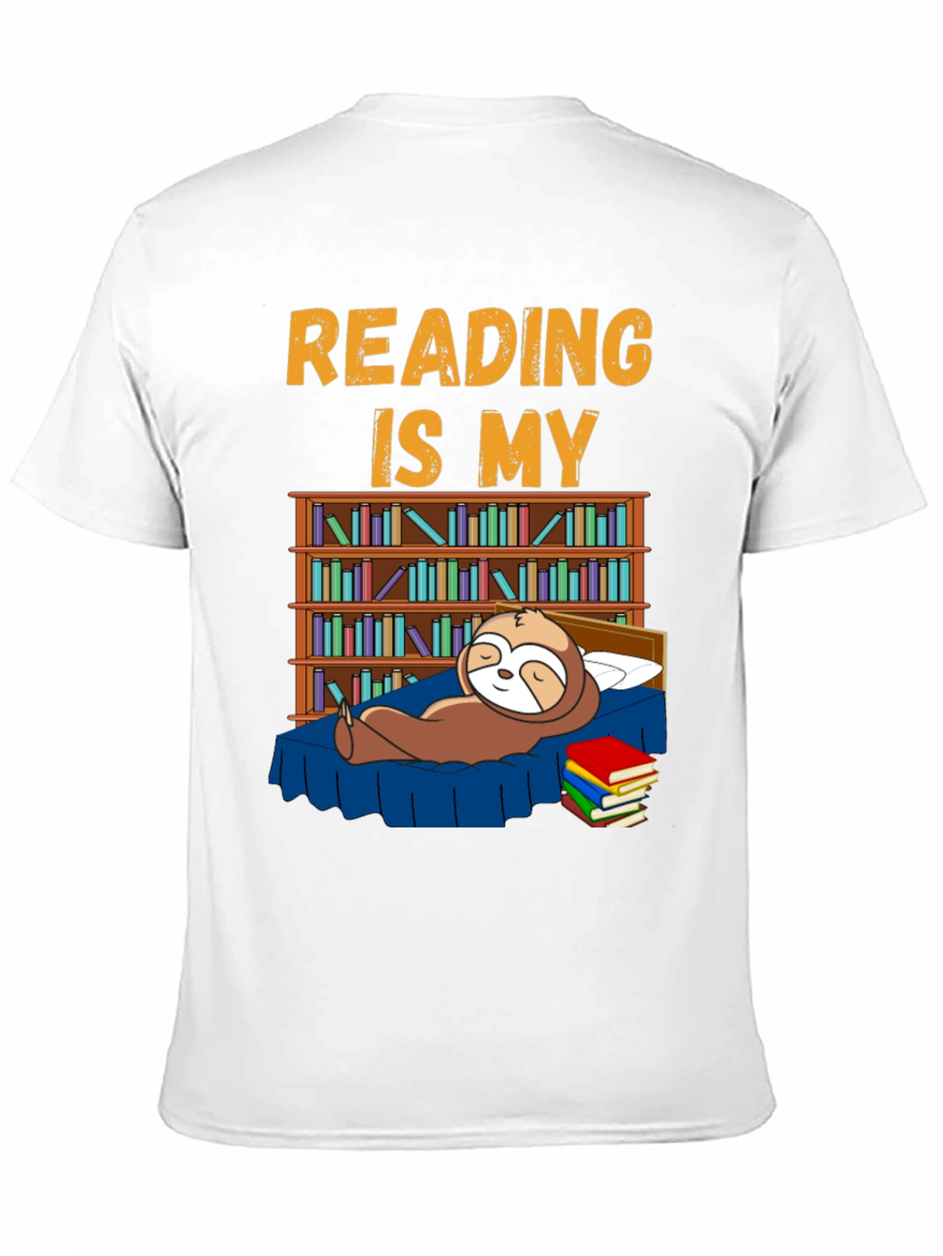 Reading is My Bedtime Sloth T-Shirt