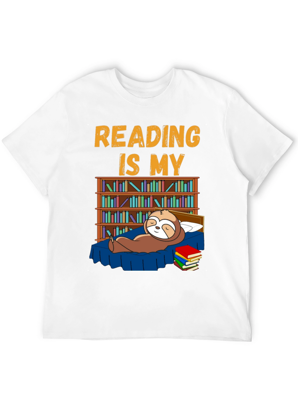 Reading is My Bedtime Sloth T-Shirt