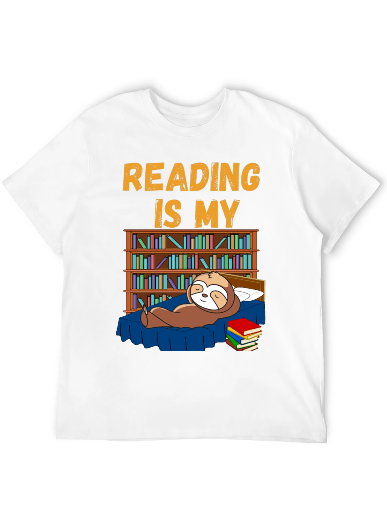 Reading is My Bedtime Sloth T-Shirt