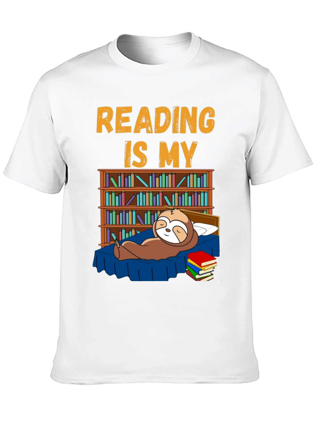 Reading is My Bedtime Sloth T-Shirt