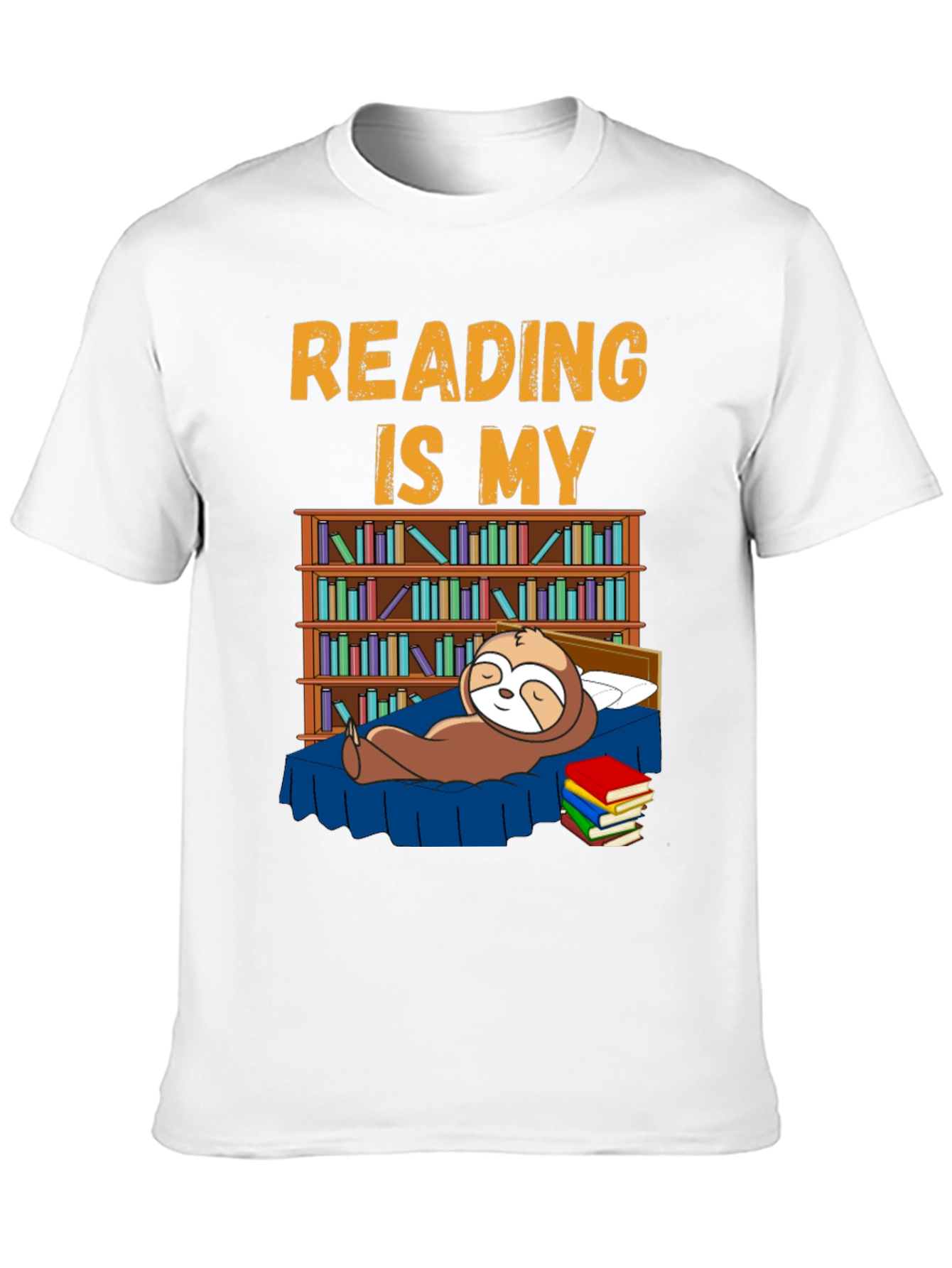 Reading is My Bedtime Sloth T-Shirt