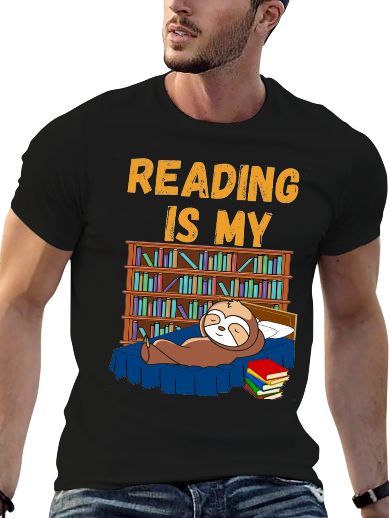Reading is My Bedtime Sloth T-Shirt