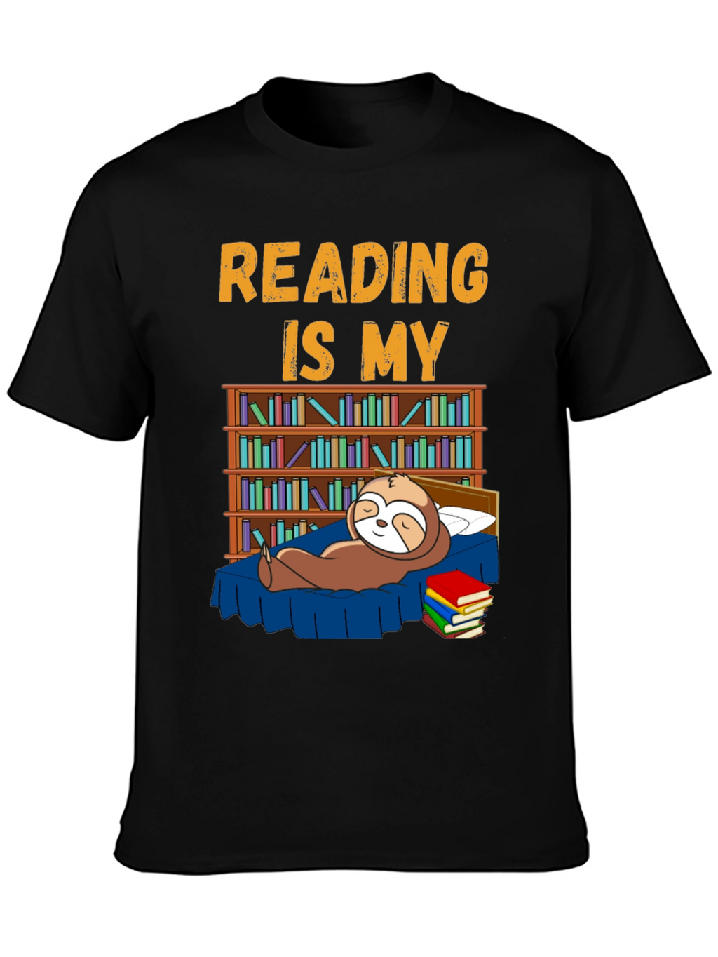 Reading is My Bedtime Sloth T-Shirt