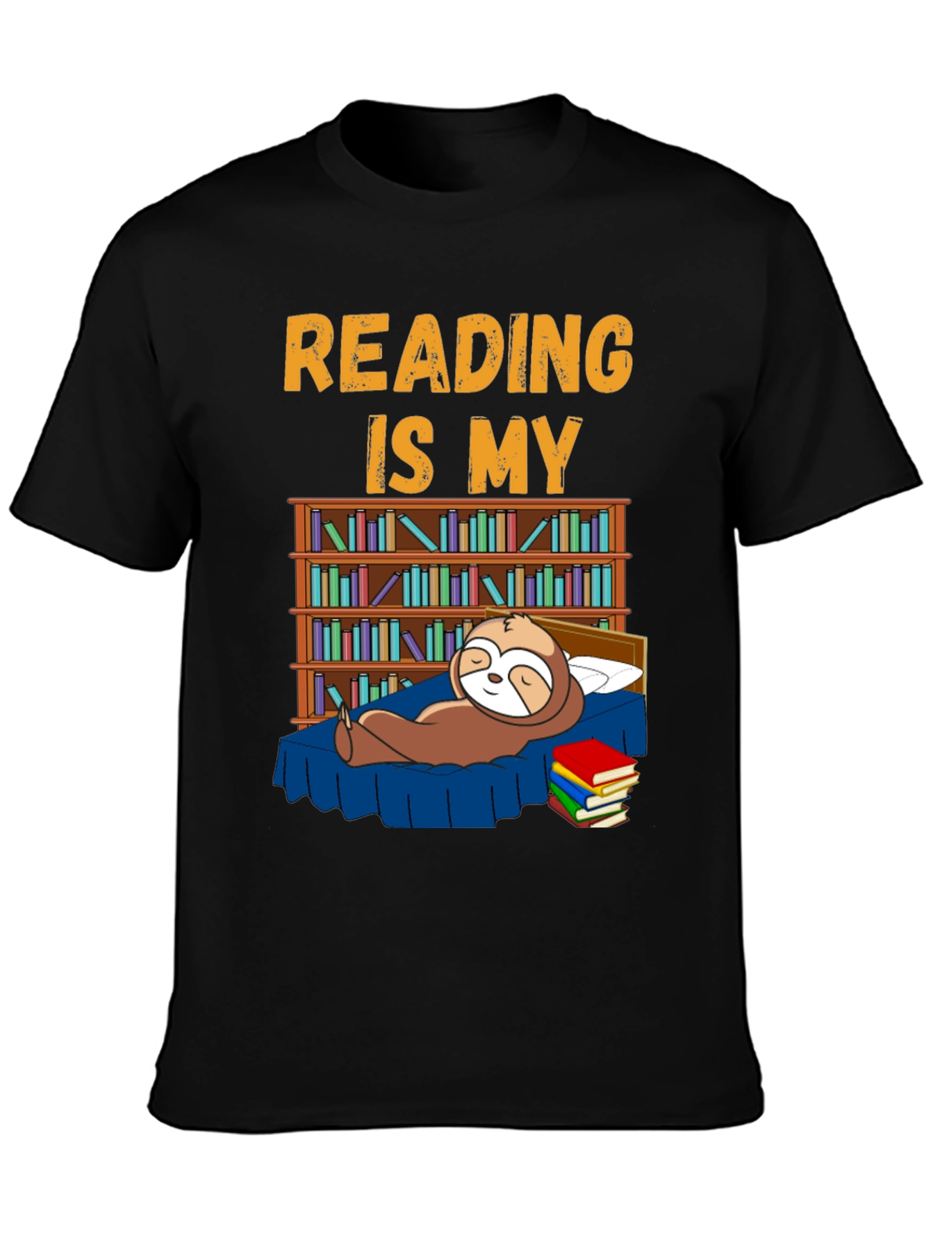 Reading is My Bedtime Sloth T-Shirt