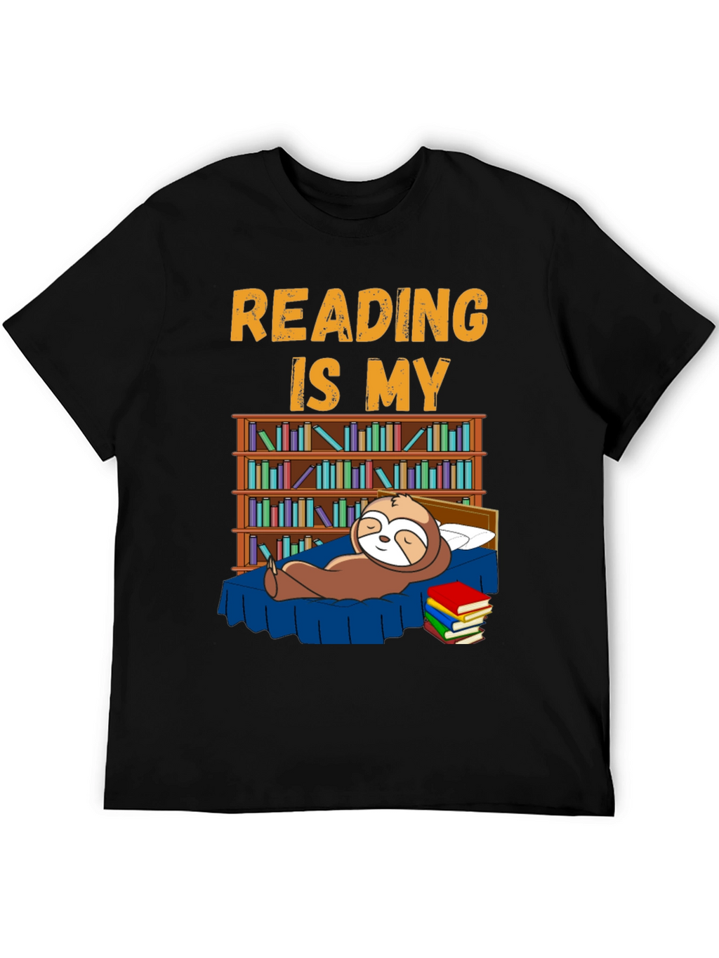 Reading is My Bedtime Sloth T-Shirt