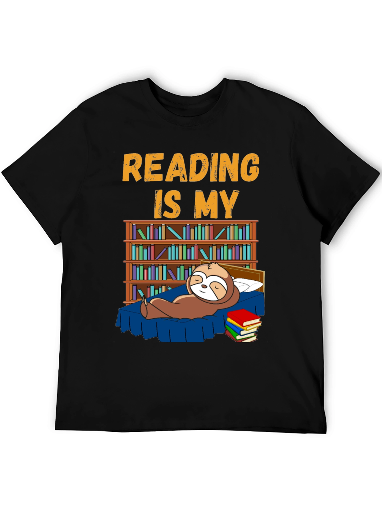 Reading is My Bedtime Sloth T-Shirt