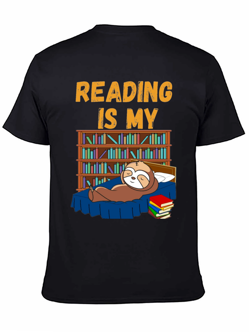 Reading is My Bedtime Sloth T-Shirt