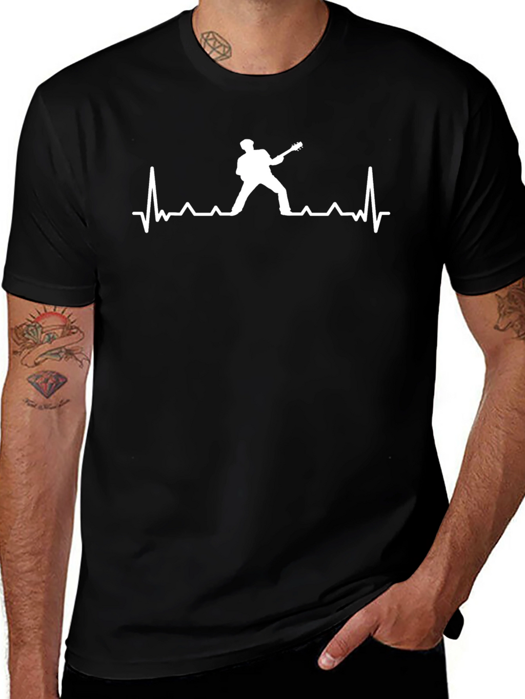 Guitar Heartbeat T-Shirt - Rock Music Tee