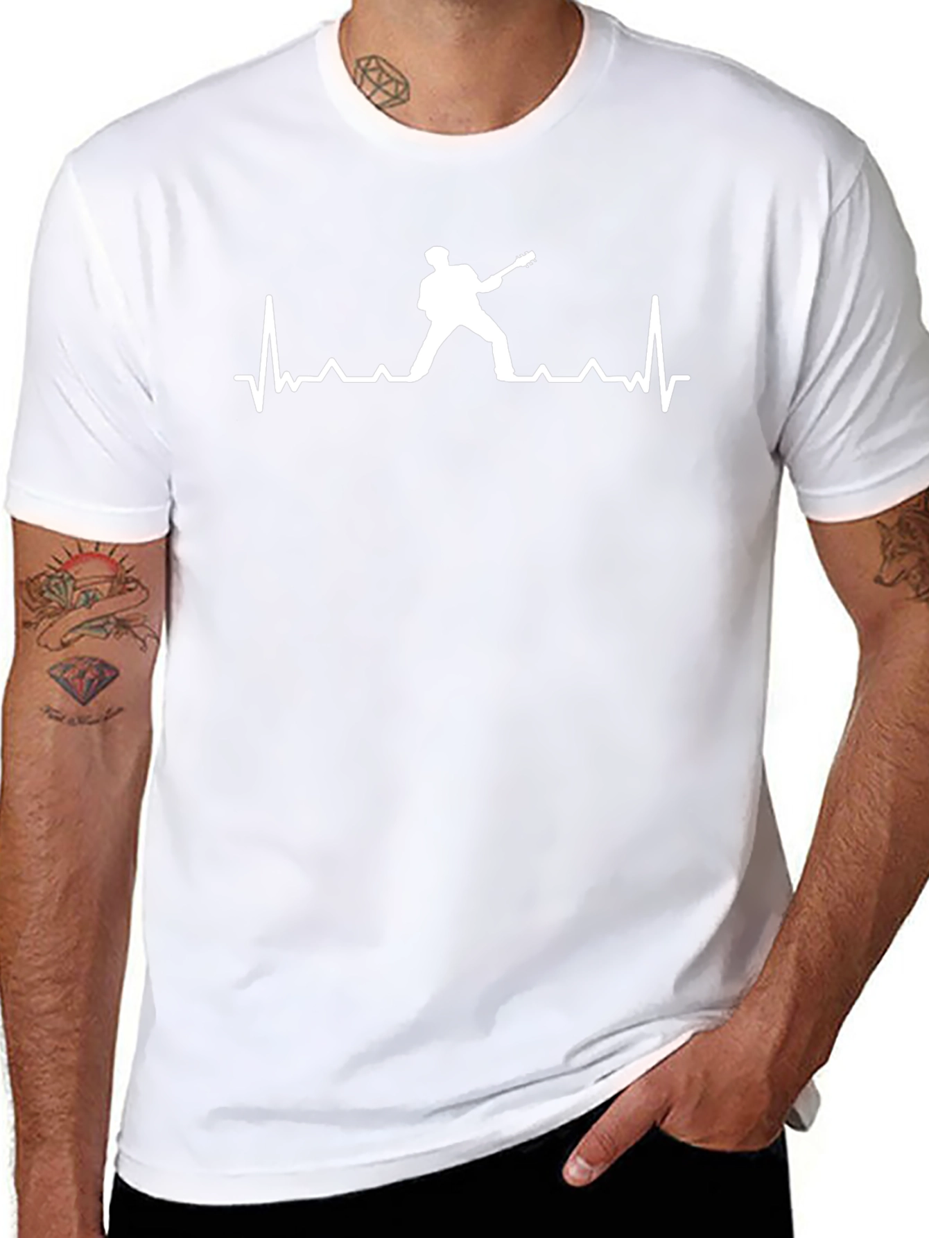 Guitar Heartbeat T-Shirt - Rock Music Tee