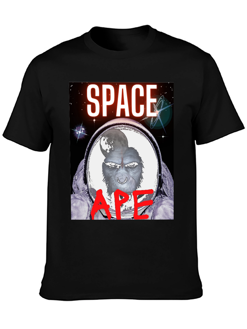 Space Ape Graphic T-Shirt - Black