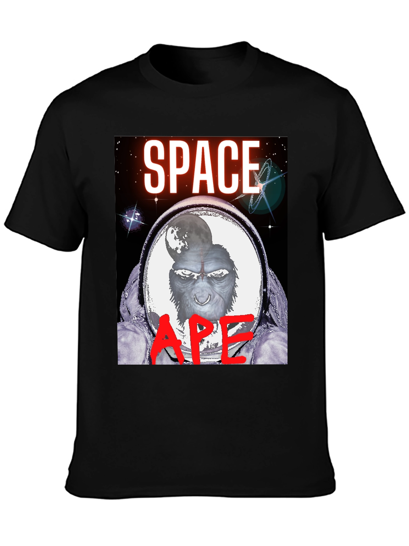 Space Ape Graphic T-Shirt - Black