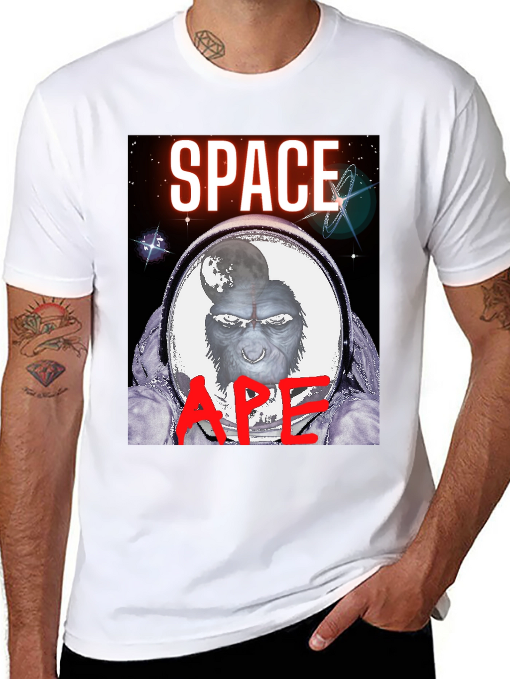 Space Ape Graphic T-Shirt - Black
