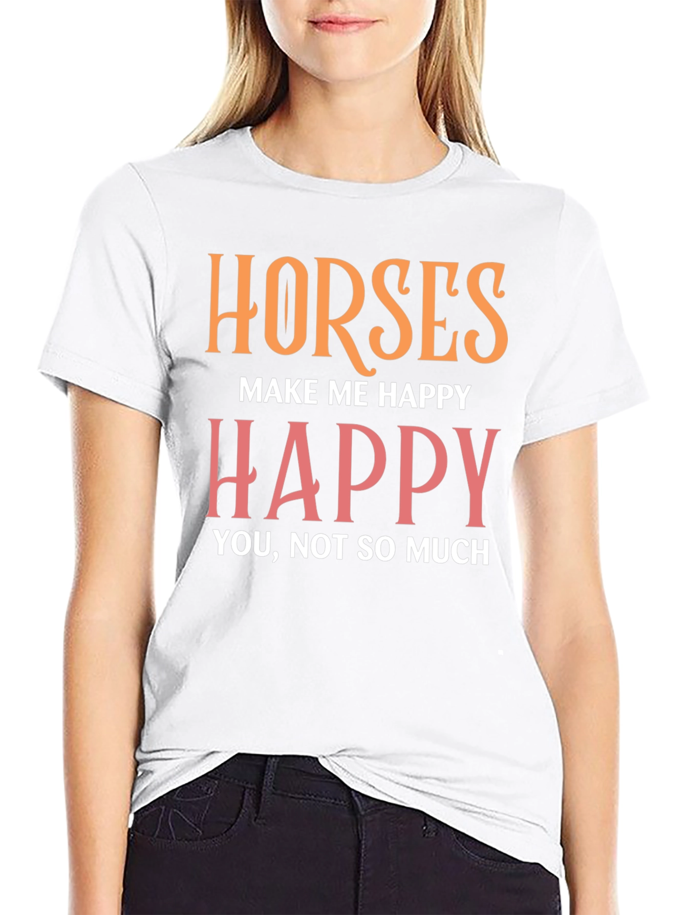 Horses Make Me Happy Graphic Tee