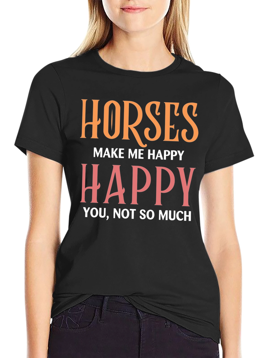 Horses Make Me Happy Graphic Tee