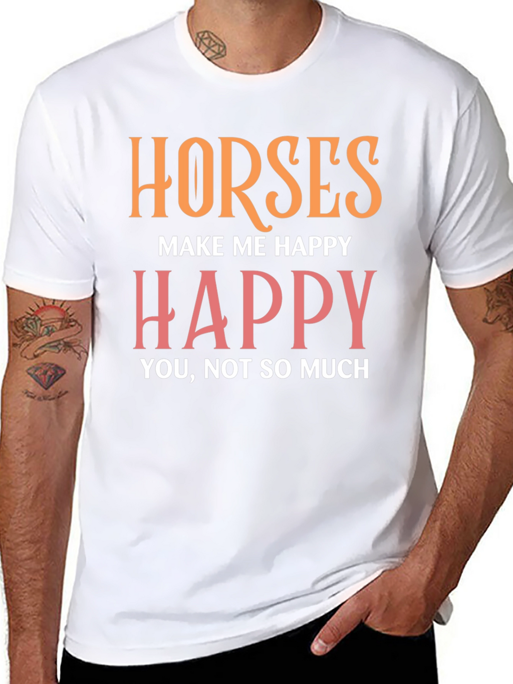 Horses Make Me Happy Graphic Tee