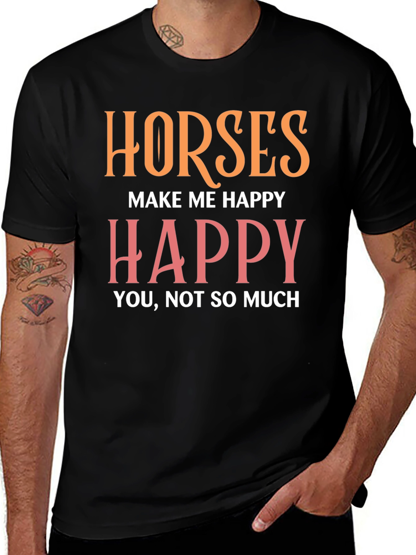 Horses Make Me Happy Graphic Tee