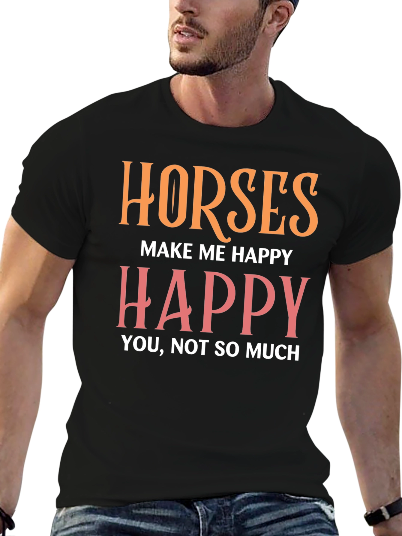 Horses Make Me Happy Graphic Tee