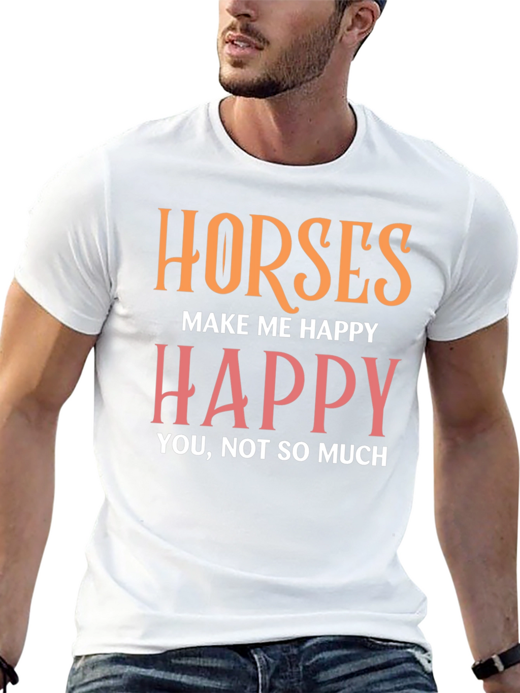 Horses Make Me Happy Graphic Tee