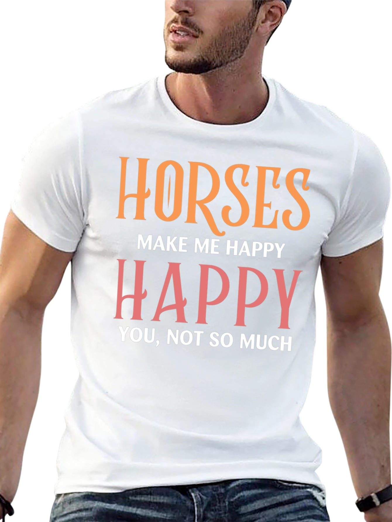 Horses Make Me Happy Graphic Tee